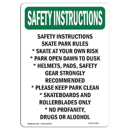 OSHA SAFETY INSTRUCTIONS, 10 Height, Aluminum